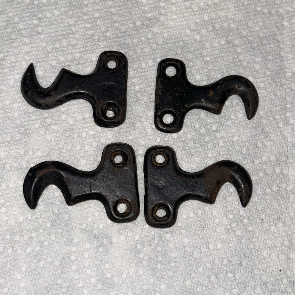Antique 1892 Singer VS 27 Treadle Sewing Machine Set 4 Drawer Mounting Clips - Picture 1 of 4